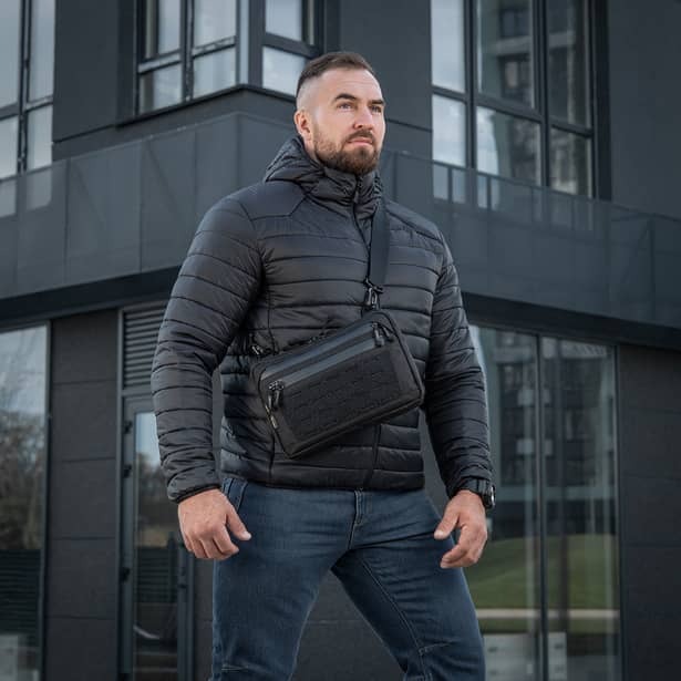 17 - Тактическая сумка M-Tac Admin Bag Medium Elite Hex с липучкой. Черный