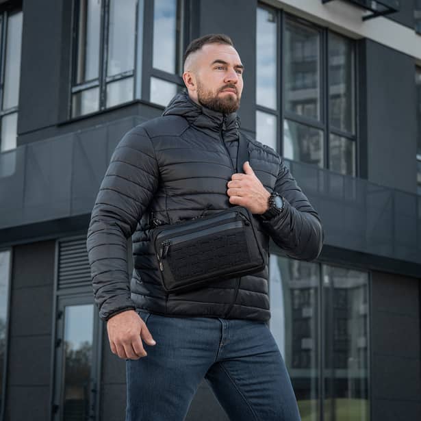 4 - Тактическая сумка M-Tac Admin Bag Medium Elite Hex с липучкой. Черный