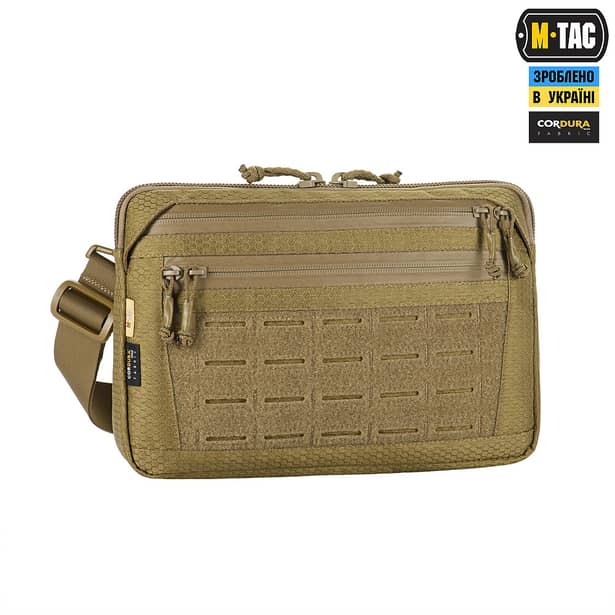22 - Тактическая сумка M-Tac Admin Bag Medium Elite Hex с липучкой. Койот