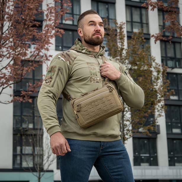 18 - Тактическая сумка M-Tac Admin Bag Medium Elite Hex с липучкой. Койот