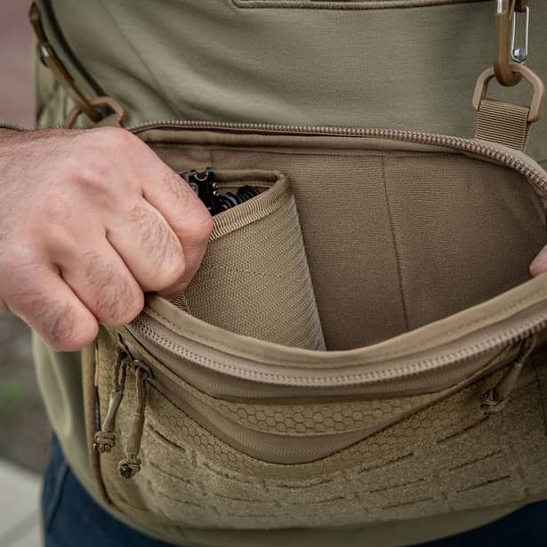 11 - Тактическая сумка M-Tac Admin Bag Medium Elite Hex с липучкой. Койот