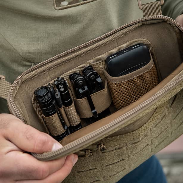 10 - Тактическая сумка M-Tac Admin Bag Medium Elite Hex с липучкой. Койот