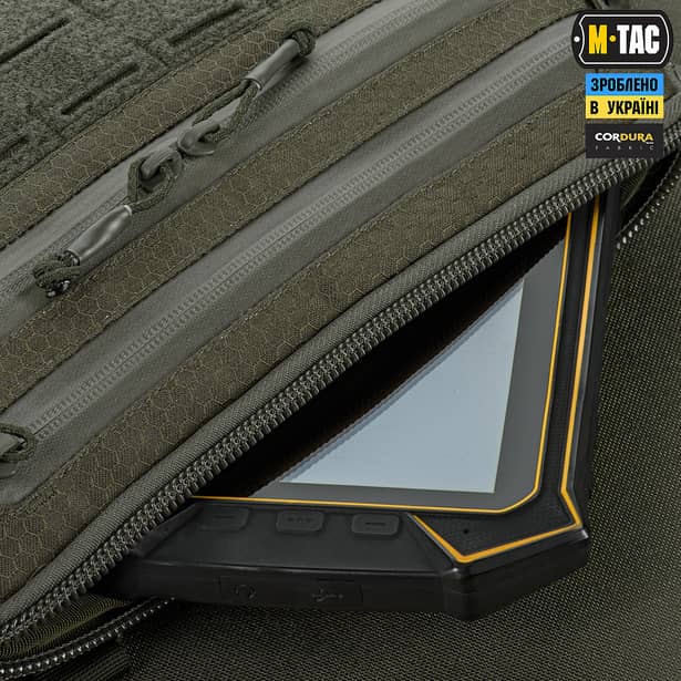 10 - Тактическая сумка M-Tac Admin Bag Medium Elite Hex с липучкой. Олива
