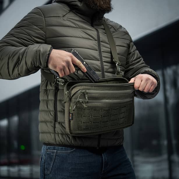 6 - Тактическая сумка M-Tac Admin Bag Medium Elite Hex с липучкой. Олива