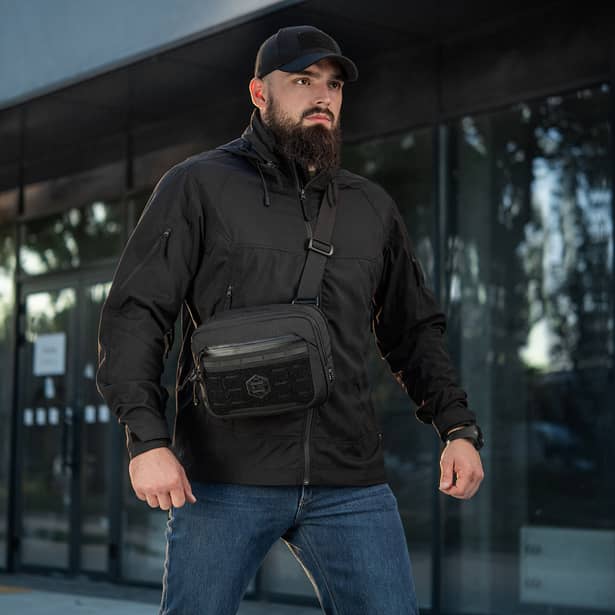 16 - Сумка через плечо M-Tac EDC Bag Elite. Черный