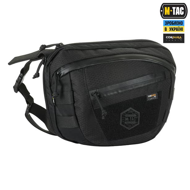 3 - Сумка через плече M-Tac Sphaera Hex Hardsling Bag Elite Large з липучкою. Чорний