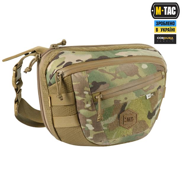 2 - Сумка через плече M-Tac Sphaera Hex Hardsling Bag Elite Large з липучкою. Мультикам