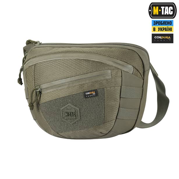 1 - Сумка через плече M-Tac Sphaera Hex Hardsling Bag Elite Large з липучкою. Олива
