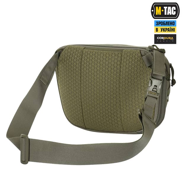 16 - Сумка через плече M-Tac Sphaera Hex Hardsling Bag Elite Large з липучкою. Олива