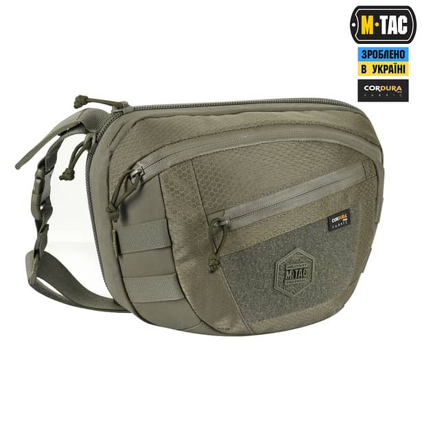 17 - Сумка через плече M-Tac Sphaera Hex Hardsling Bag Elite Large з липучкою. Олива