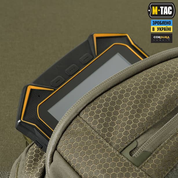 13 - Сумка через плече M-Tac Sphaera Hex Hardsling Bag Elite Large з липучкою. Олива
