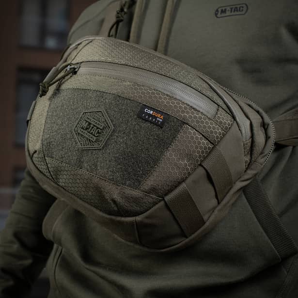 4 - Сумка через плече M-Tac Sphaera Hex Hardsling Bag Elite Large з липучкою. Олива