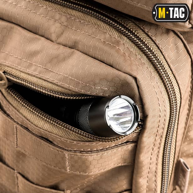 8 - Тактична сумка через плече M-Tac Urban Line City Hunter Hexagon. Койот