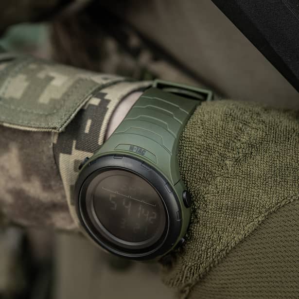 12 - Годинник тактичний M-Tac 2166. Олива