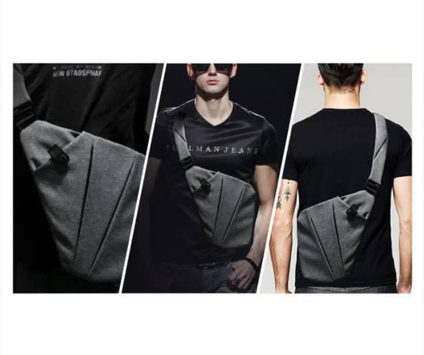 5 - Сумка месенджер Crossbody 4634 кобура. Графіт