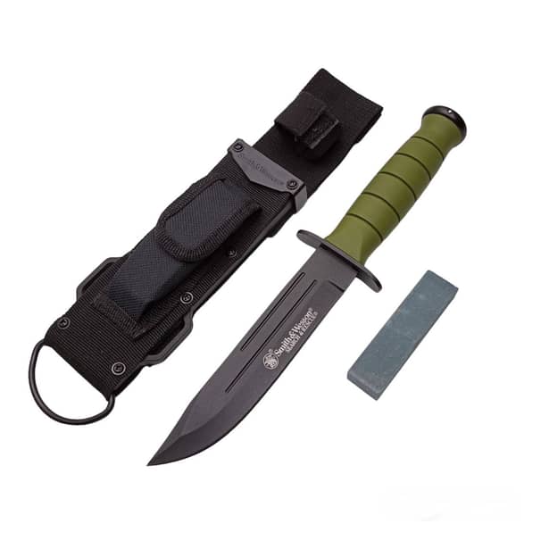 1 - Ніж мисливський Smith&Wesson 336. Хакі