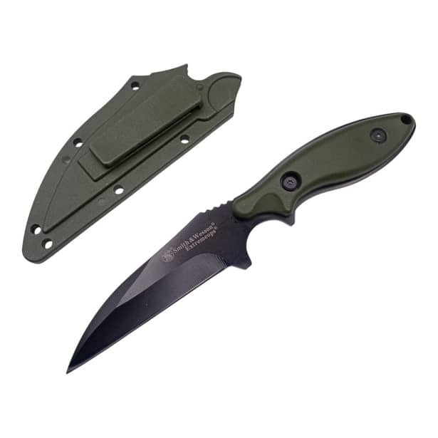 1 - Ніж мисливський Smith&Wesson 497. Зелений