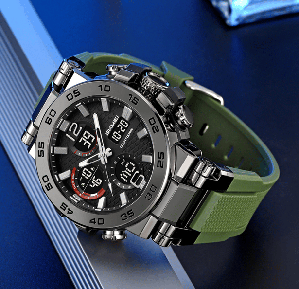 3 - Годинник наручний SKMEI 2499AG, 11476. Олива