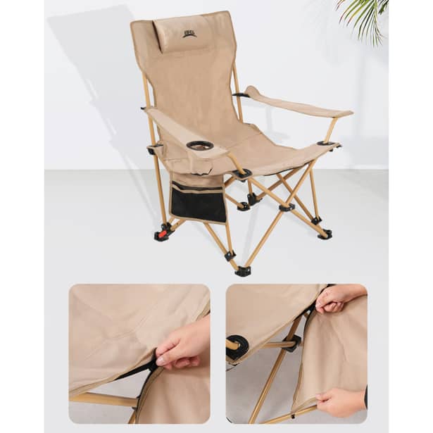 6 - Складное кресло-шезлонг BRS-Y06, бежевый