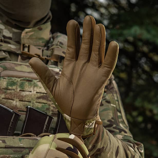 2 - Перчатки M-Tac Scout Tactical Mk.2 кожаные. Мультикам