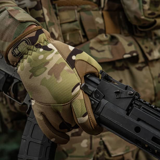 3 - Перчатки M-Tac Scout Tactical Mk.2 кожаные. Мультикам