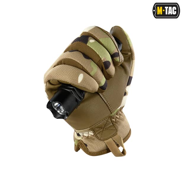6 - Перчатки M-Tac Scout Tactical Mk.2 кожаные. Мультикам