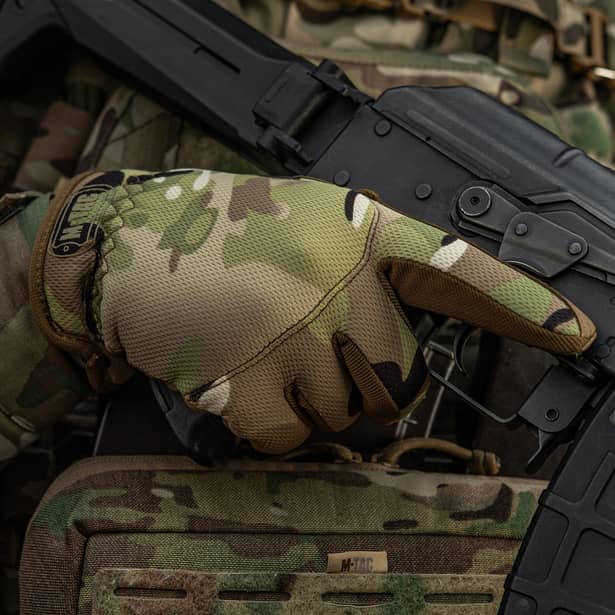 10 - Перчатки M-Tac Scout Tactical Mk.2 кожаные. Мультикам