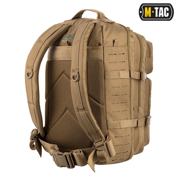 2 - Рюкзак тактический M-Tac Large Assault Pack Laser Cut. Койот