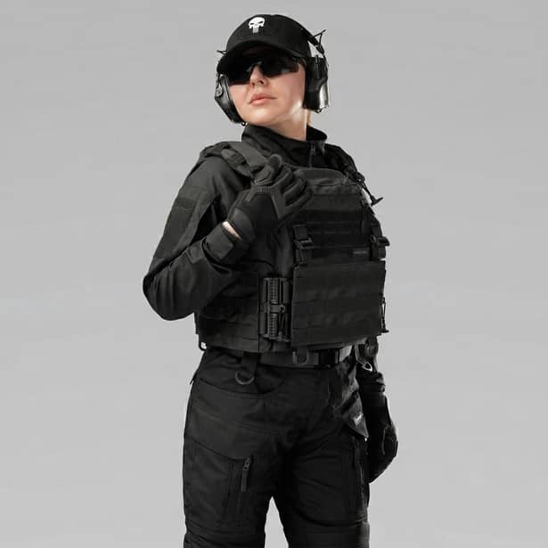 5 - Плитоноска женская Warmor gen.3 FL SPECPROM (for Ladies). Без подсумков. С быстрым боковым и верхним сбросом (без плит). Черный