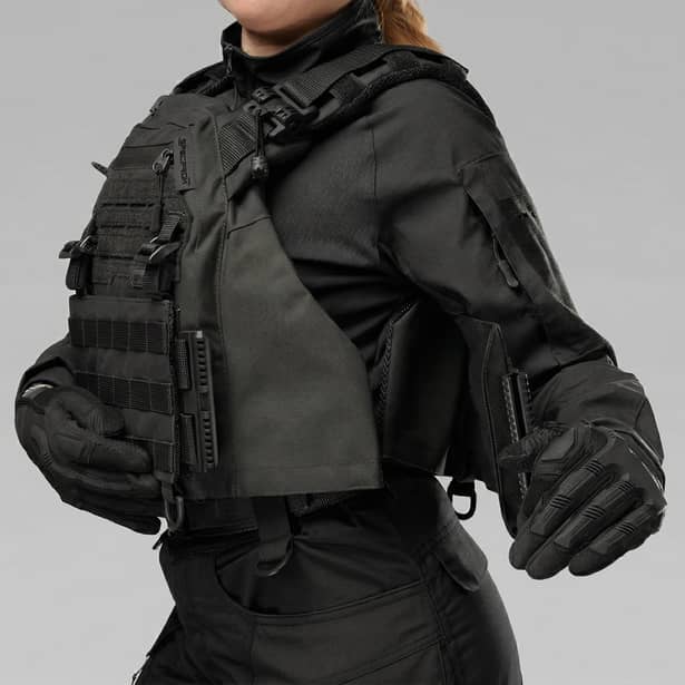 11 - Плитоноска женская Warmor gen.3 FL SPECPROM (for Ladies). Без подсумков. С быстрым боковым и верхним сбросом (без плит). Черный
