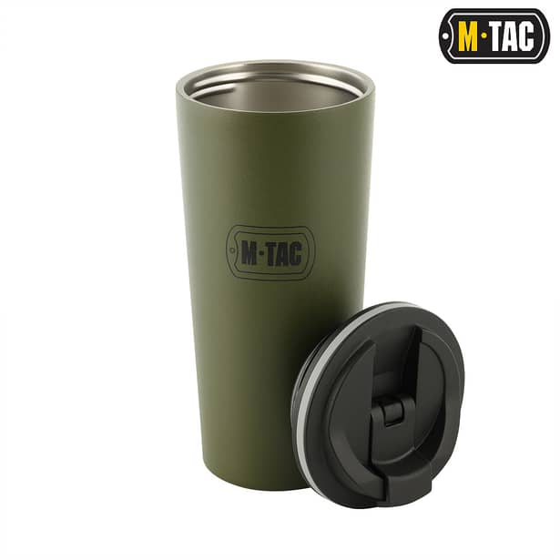 2 - Термокружка M-Tac з клапаном 450 мл. Олива
