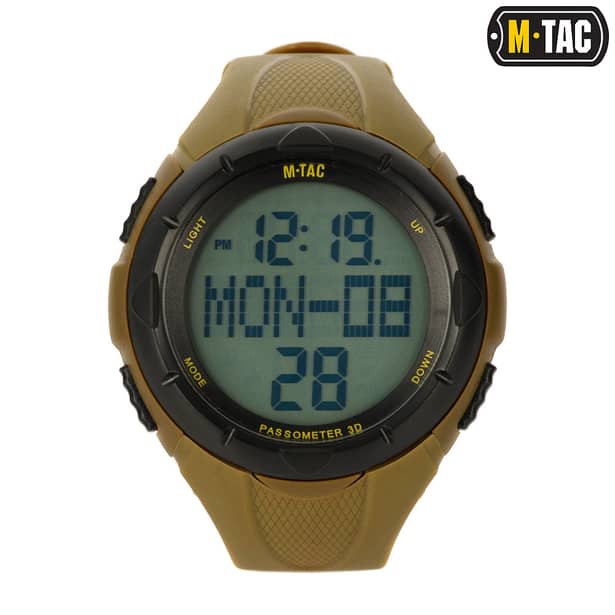 1 - Тактические часы M-Tac с шагомером. Койот
