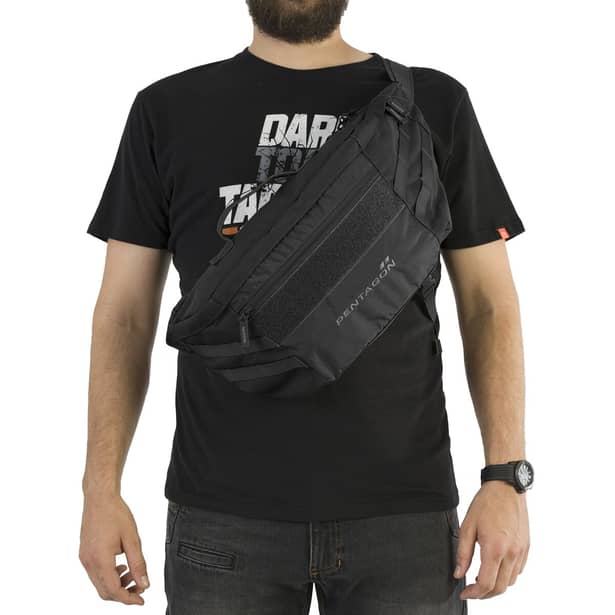 9 - Сумка через плечо Pentagon Telamon 8,5 л. Черный