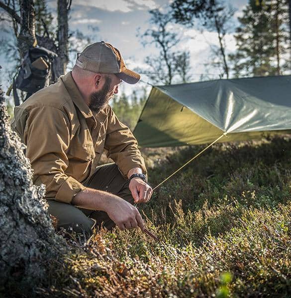 2 - Тент туристичний Helikon Supertarp Small. Олива