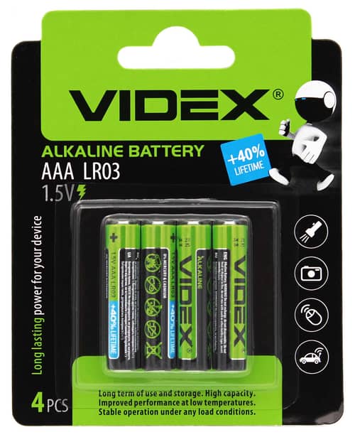 1 - Батарейка Videx LR3/AAA / ALKALINE шт