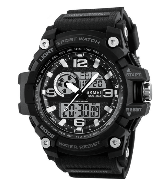 1 - Годинник наручний SKMEI 1283BK. Чорний