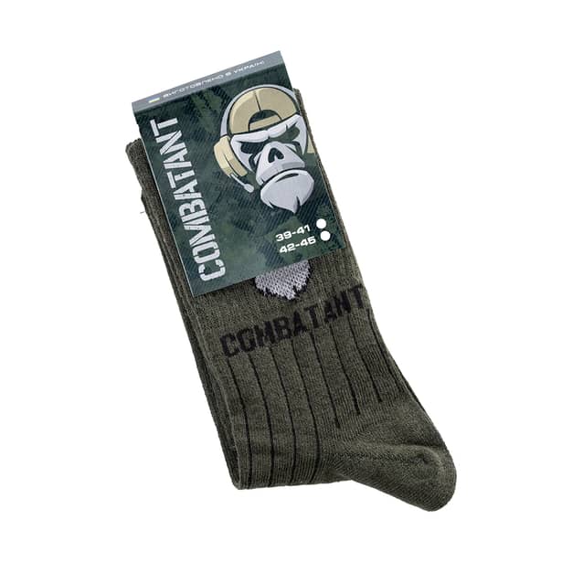 6 - Носки трекинговые Combatant Ranger Trek Mid Core. Олива