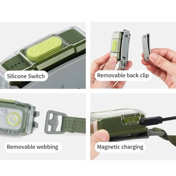 4 - Фонарь налобный Naturehike CNK2550ZM011. Серый