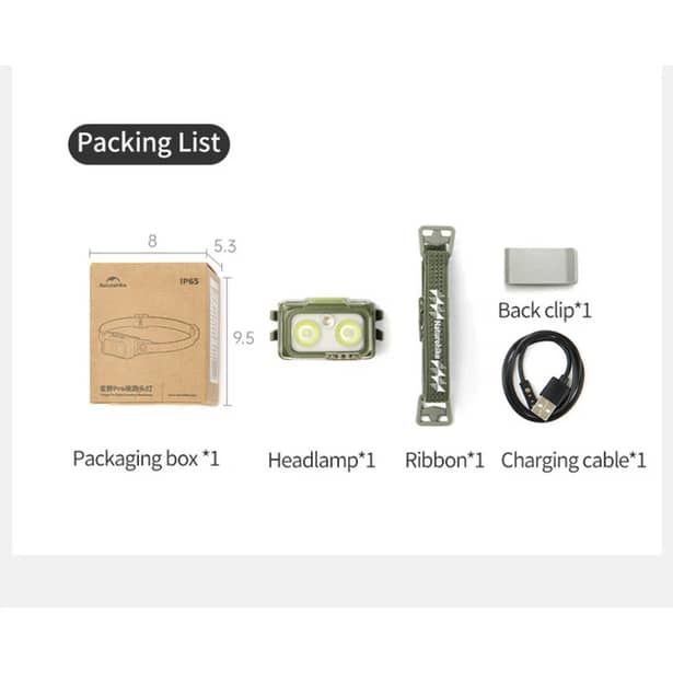 3 - Фонарь налобный Naturehike CNK2550ZM011. Серый