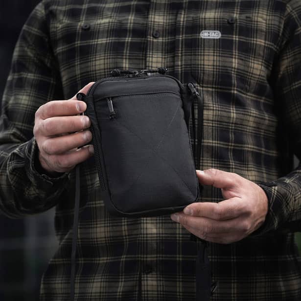 7 - Сумка через плече M-Tac Pocket Hardsling Lite-C Elite. Чорний