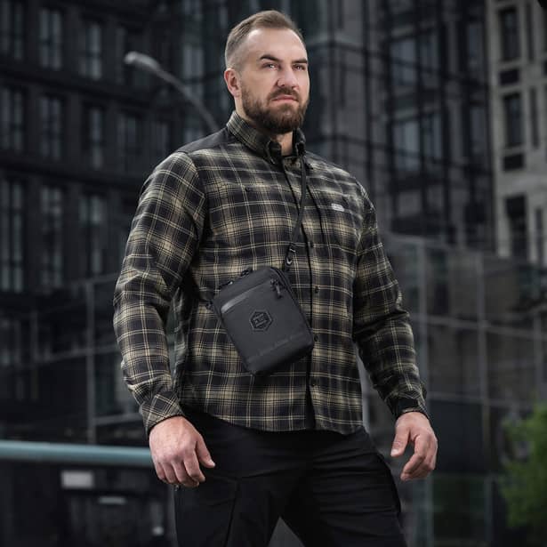 8 - Сумка через плече M-Tac Pocket Hardsling Lite-C Elite. Чорний