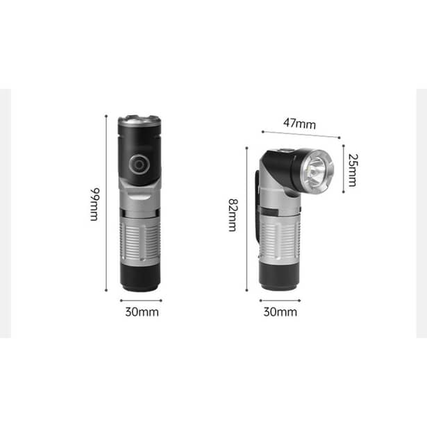 2 - Ручной фонарь с клипсой Naturehike CNK2450ZM013. Серый