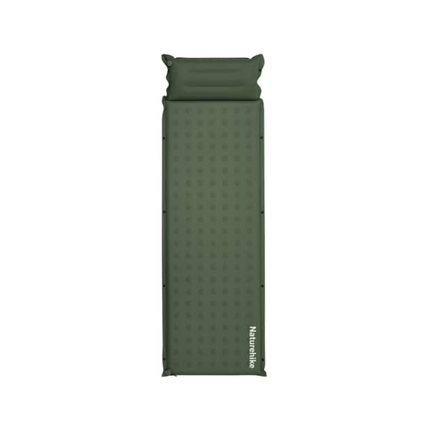 1 - Матрас самонадувающийся с подушкой Naturehike CNK2550WS025. Зеленый