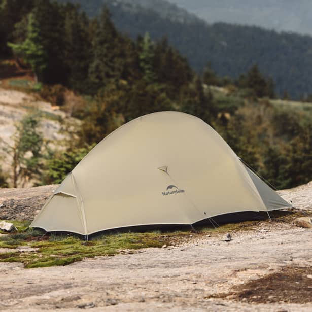 3 - Палатка сверхлегкая одноместная Naturehike Cloud Up Base 1 Tent Pro CNK2350WS020. Песочный