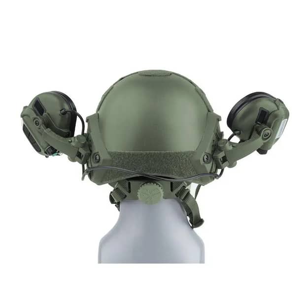 3 - Тактические наушники EARMOR M32H ОЛИВА c креплением под каску "ЧЕБУРАШКА"