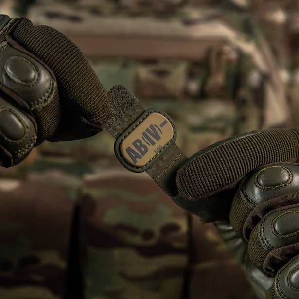 7 - Патч с креплением MOLLE M-Tac PVC группа крови AB (IV)-. Олива
