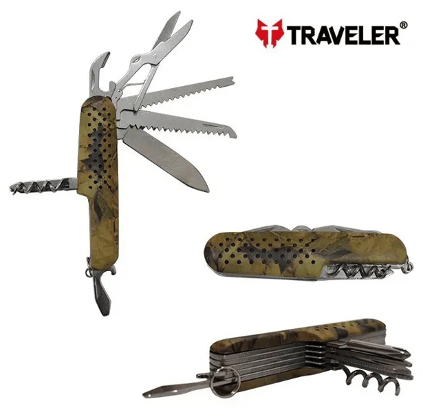 2 - Мультитул швейцарский Traveler K-5011-G-40. Мультикам