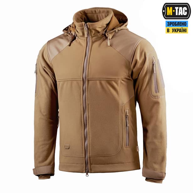 1 - Тактична куртка M-Tac Norman Windblock Fleece. Койот