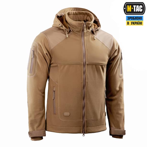 18 - Тактична куртка M-Tac Norman Windblock Fleece. Койот