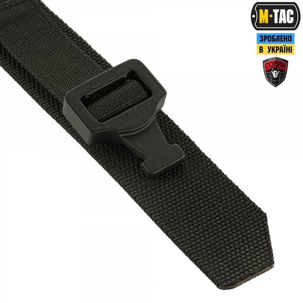 5 - Тактичний ремінь M-Tac Cobra Buckle Belt Gen.II. Чорний